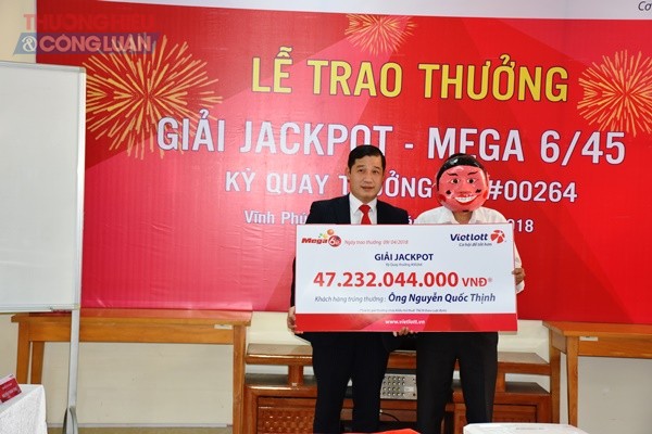 Vietlott trao giải Jackpot hơn 47 tỷ đồng tại Vĩnh Phúc - Hình 1
