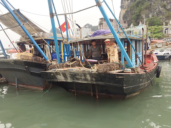 Quảng Ninh: Phát hiện 2 tàu khai thác thủy hải sản trái phép - Hình 1