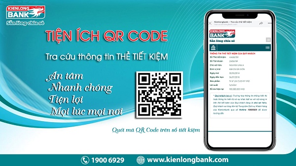 Kienlongbank: Áp dụng Kiểm tra tiền gửi tiết kiệm bằng QR code - Hình 1