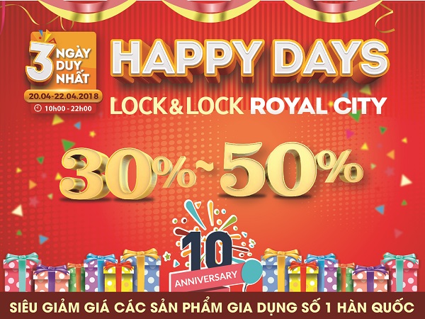Lock&Lock ưu đãi lớn kỷ niệm 10 năm đến Việt Nam