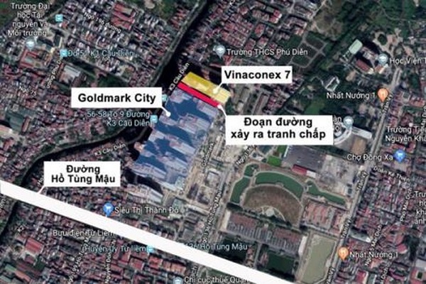 Hà Nội yêu cầu xử lý dứt điểm tranh chấp hạ tầng giao thông giữa Goldmark City và Vinaconex 7 - Hình 1