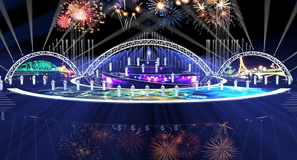 Ngắm hình 3D sân khấu pháo hoa Đà Nẵng 2018