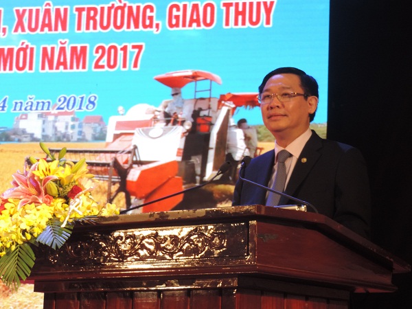 Công bố Quyết định công nhận 4 huyện của Nam Định đạt chuẩn NTM năm 2017