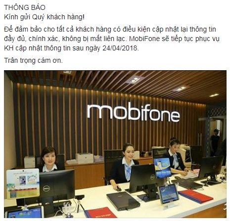 VinaPhone, MobiFone thông báo lùi thời hạn bổ sung thông tin - Hình 2