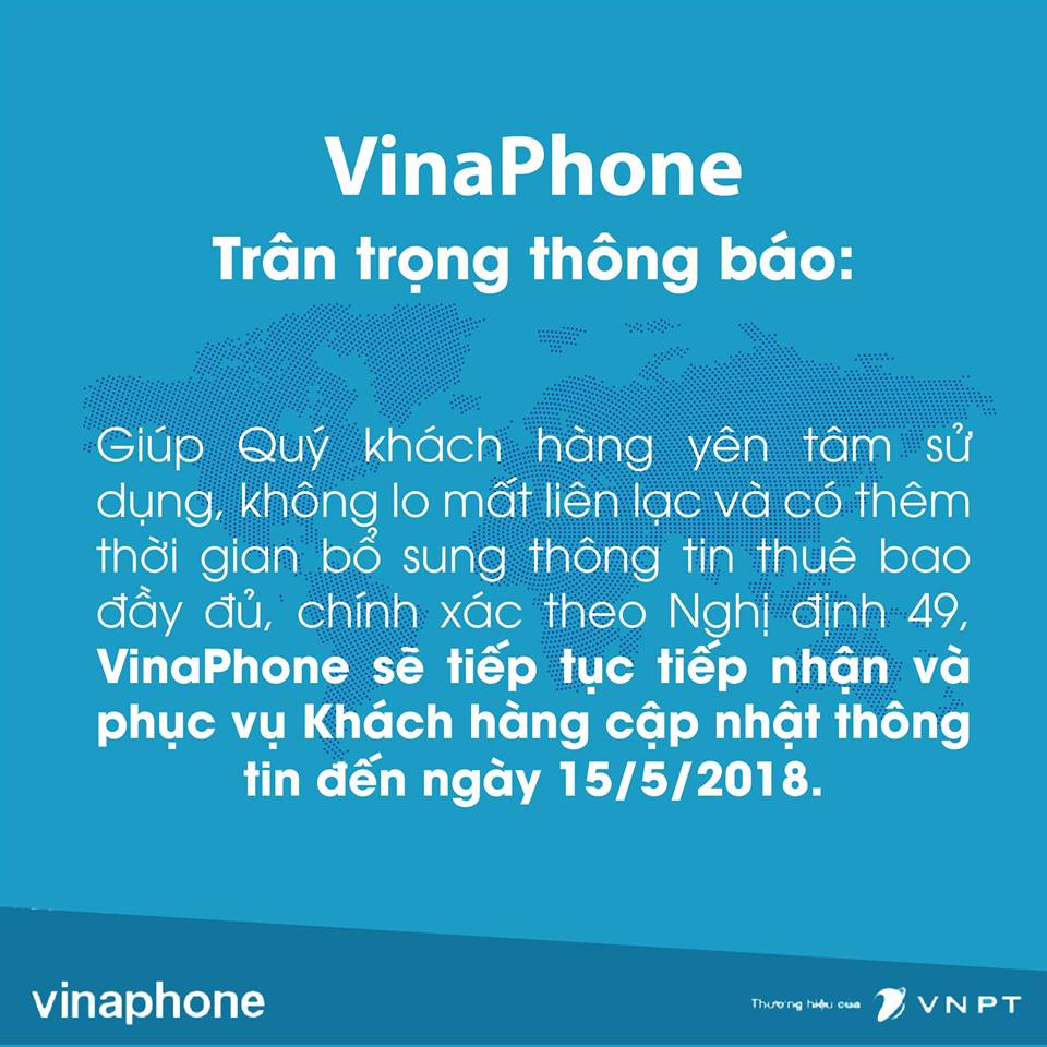 VinaPhone, MobiFone thông báo lùi thời hạn bổ sung thông tin - Hình 1