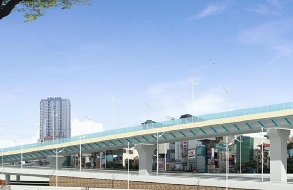 Khởi công đường trên cao từ cầu Vĩnh Tuy đến Ngã Tư Sở