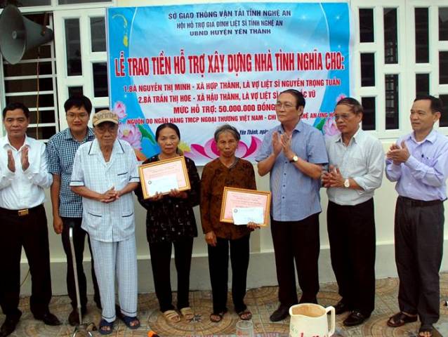 Nghệ An: Hỗ trợ xây dựng nhà tình nghĩa cho thân nhân liệt sỹ