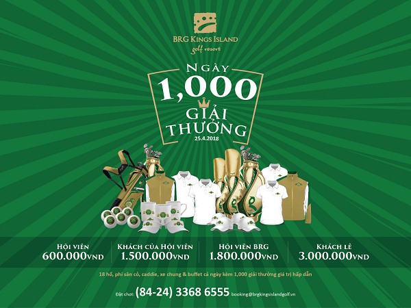 1.000 giải thưởng trong ngày kỷ niệm BRG Kings Island Golf Resort tròn 25 tuổi - Hình 1