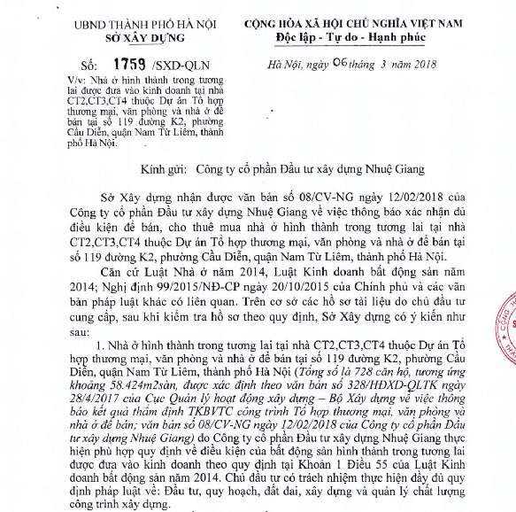 Dự án Iris Garden (Vimefulland)-Kỳ III: Sở Xây dựng Hà Nội đã bị lừa ngoạn mục?