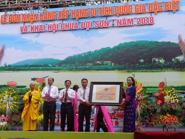 Hà Nam: Tổ chức Lễ đón nhận Bằng xếp hạng di tích quốc gia đặc biệt chùa Đọi Sơn - Hình 1