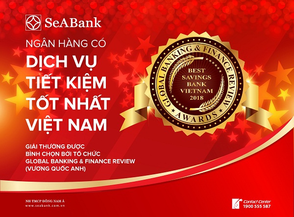 SeaBank lần thứ 8 nhận giải thưởng quốc tế củaGlobal Banking & Finance Review