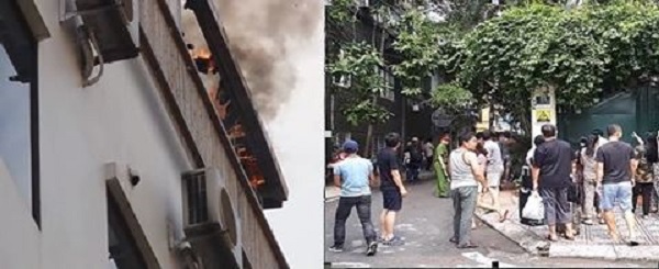Hà Nội: Cháy khách sạn Momizi, khách nước ngoài hốt hoảng tháo chạy - Hình 1