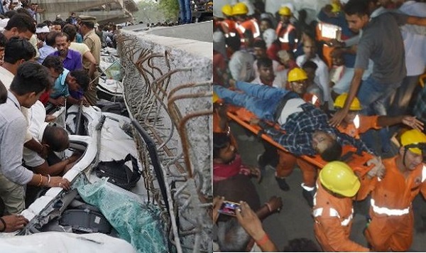 Ấn Độ: Cầu vượt bất ngờ đổ sập, 19 người thiệt mạng, khoảng 12 người bị thương - Hình 1