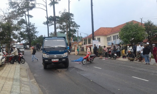 Lâm Đồng: Va chạm với xe tải, 2 người trên xe máy thương vong - Hình 1