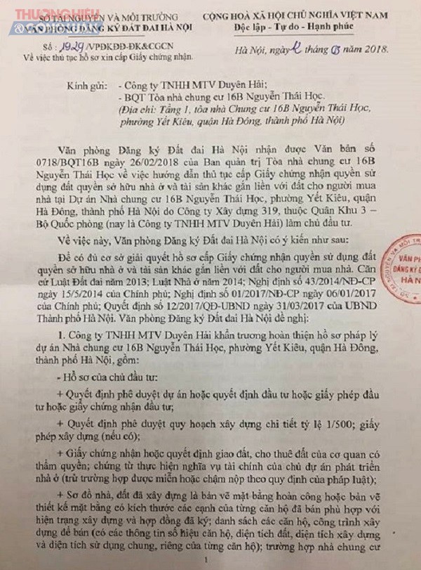 Hà Đông (Hà Nội): Cư dân chung cư 16B Nguyễn Thái Học mỏi mòn chờ sổ hồng - Hình 3
