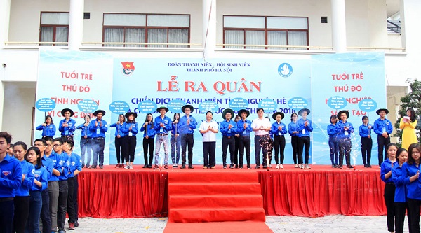 Hà Nội ra quân chiến dịch Thanh niên tình nguyện hè 2018