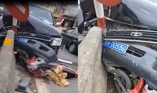 Hà Tĩnh: Xe biển xanh gây tai nạn, hai người nhập viện