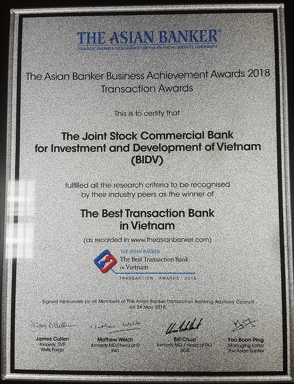 BIDV được The Asian Banker trao tặng hai giải thưởng danh giá - Hình 2