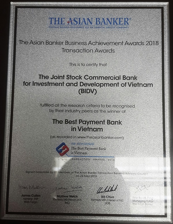 BIDV được The Asian Banker trao tặng hai giải thưởng danh giá - Hình 3