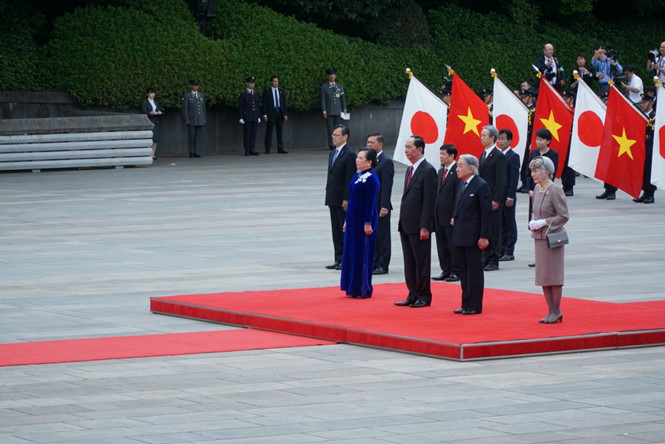 Lễ đón chính thức Chủ tịch nước Trần Đại Quang tại Hoàng cung Nhật Bản - Hình 1