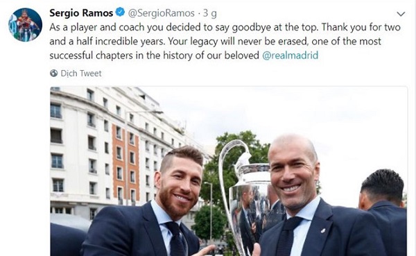 'Sao' Real Madrid gửi lời tri ân đến HLV Zidane - Hình 2