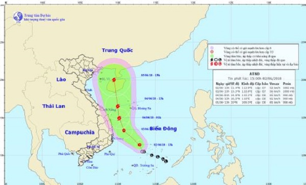 Áp thấp nhiệt đới có khả năng mạnh lên thành bão