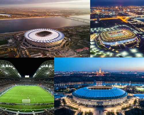Chiêm ngưỡng 12 sân vận động hoành tráng phục vụ World Cup 2018