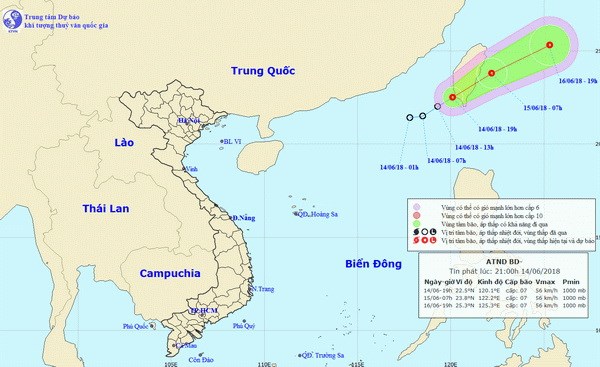 Dự báo thời tiết ngày 15/6: Ảnh hưởng áp thấp nhiệt đới Bắc Bộ có mưa rào và dông nhiều nơi