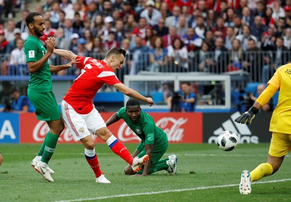 Trực tiếp World Cup 2018 Nga - Saudi Arabia (Hiệp 1): Chủ nhà nhân đôi cách biệt