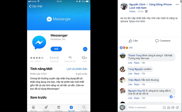 Hàng loạt người dùng than phiền lỗi trên Facebook Messenger