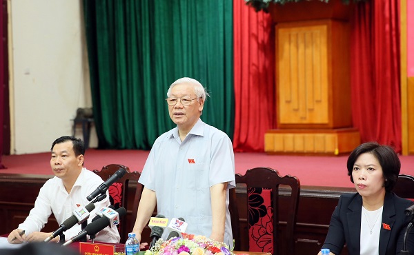 Tổng Bí thư Nguyễn Phú Trọng tiếp xúc cử tri - Hình 2