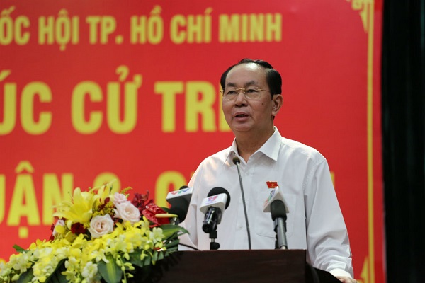 Chủ tịch nước Trần Đại Quang tiếp xúc cử tri TP Hồ Chí Minh - Hình 1