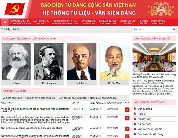 Ra mắt giao diện mới ‘Hệ thống Tư liệu - Văn kiện đảng” trên Báo điện tử Đảng Cộng sản Việt Nam - Hình 1