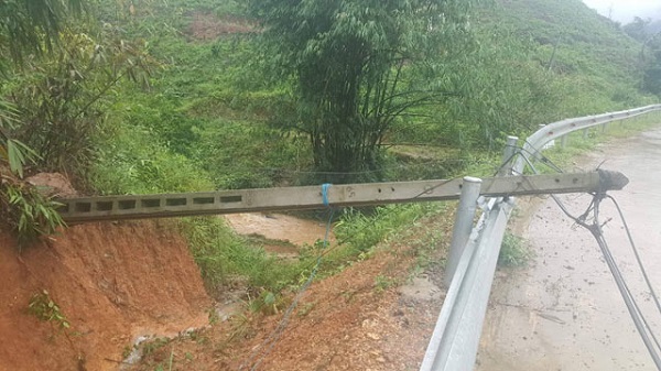 Quảng Ninh: Lũ dâng cao trên các sông gây sạt lở, hư hại nhiều công trình - Hình 1