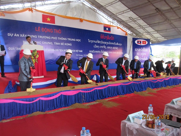 BIDV tài trợ xây dựng trường Phổ thông Trung học Dakcheung tại Lào