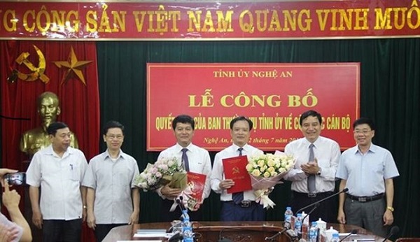 Điều động, bổ nhiệm nhân sự chủ chốt tại Nghệ An