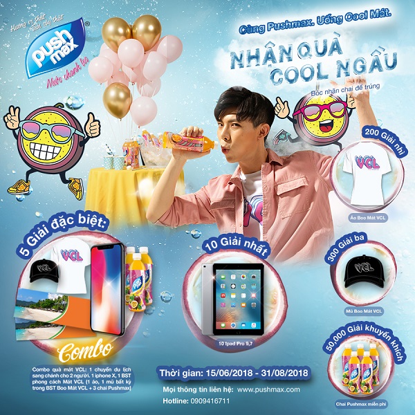 Nhận ngay Iphone X và loạt Ipad mới nhất với chỉ 1 chai nước trái cây PushMax