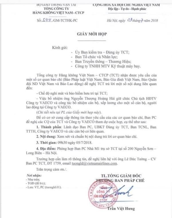 Việc bổ nhiệm Chủ tịch HĐTV VAECO sai quy định: Vietnam Airlines im lặng đến khó hiểu - Hình 1