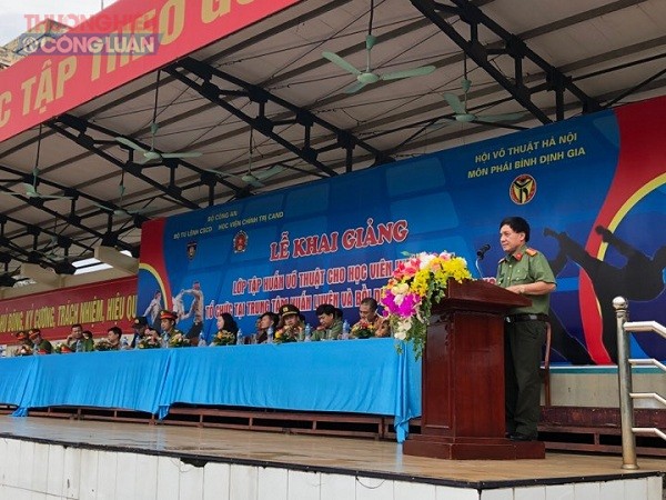 Hà Nội: Lễ bế giảng Lớp tập huấn võ thuật KD1 - Học viện Chính trị Công an Nhân dân - Hình 5