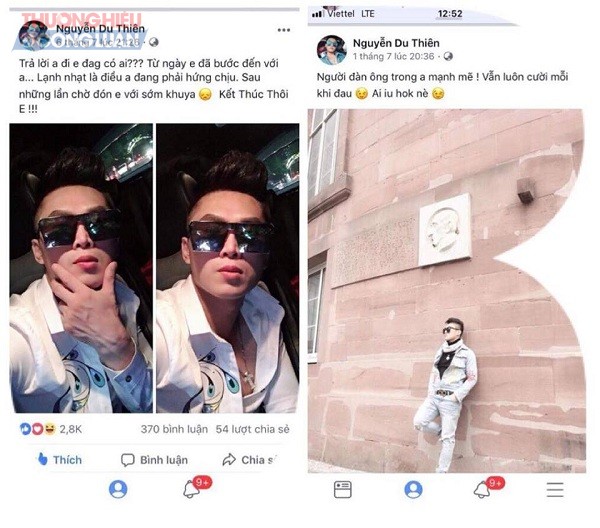 Ca sĩ Du Thiên bị 'Fan nữ' khủng bố vì chỉ vì than ế trên trang cá nhân Face book - Hình 2