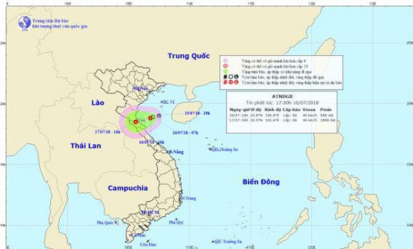 Công điện về chủ động ứng phó với áp thấp nhiệt đới
