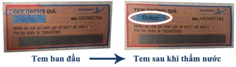 Hướng dẫn nhận biết sơn DULUX/MAXILITE chính hãng thông qua tem chống giả trên các sản phẩm của Akzo - Hình 4