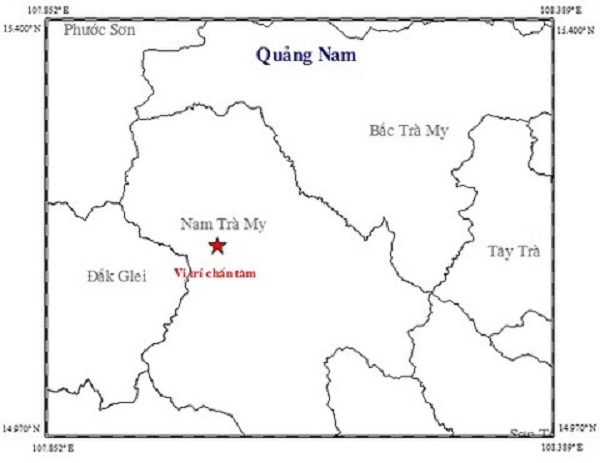 Quảng Nam: Lại xảy ra động đất ở khu vực huyện Nam Trà My - Hình 1