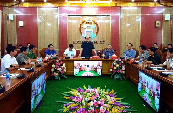 Bí thư Thành ủy Hà Nội chỉ đạo các giải pháp khắc phục hậu quả mưa lũ tại huyện Chương Mỹ - Hình 1