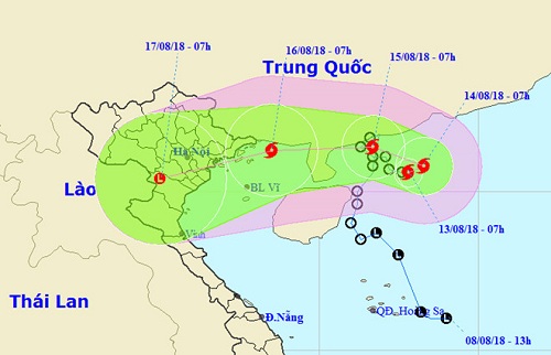 Bão số 4 - Bebinca hướng vào vịnh Bắc Bộ, miền Bắc mưa lớn