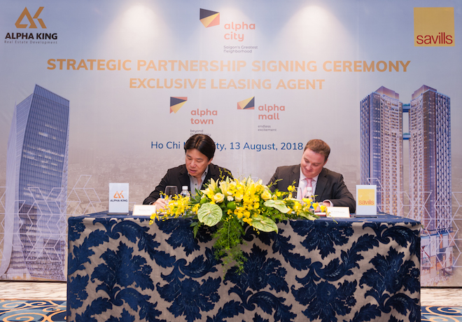 Savills trở thành đơn vị cho thuê độc quyền dự án văn phòng cao cấp Alpha Town