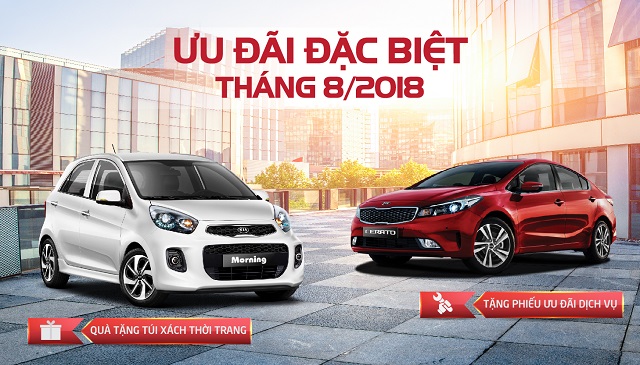 Tháng 8, hàng loạt ưu đãi với khách hàng mua xe Kia Morning, Cerato