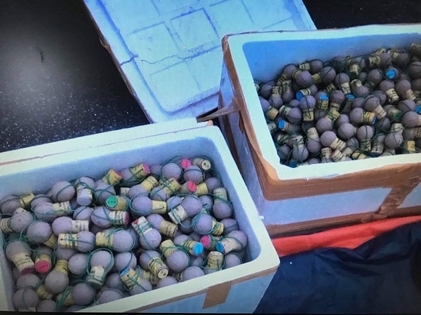 Cảnh sát biển truy đuổi thu giữ 30 kg pháo nổ nhãn hiệu của Trung Quốc