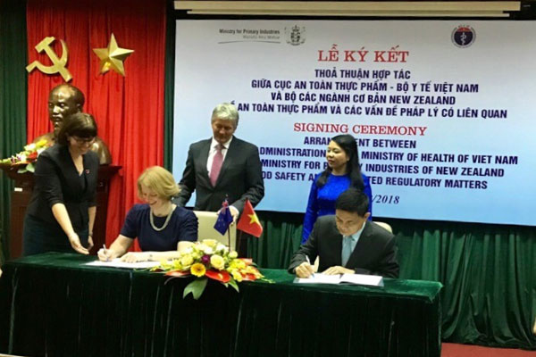 Cục An toàn thực phẩm ký thỏa thuận thúc đẩy thương mại thực phẩm với New Zealand