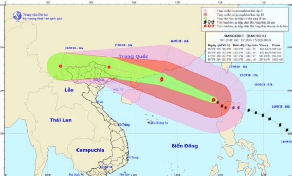 Thủ tướng Chính phủ ban hành Công điện ứng phó siêu bão Mangkhut - Hình 1